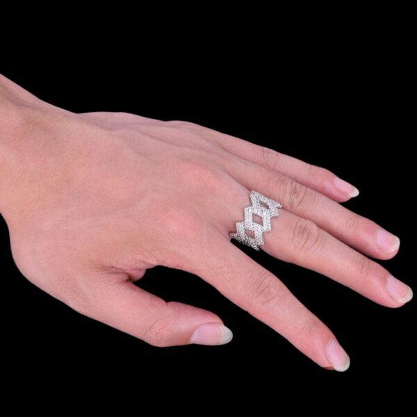 Crown Miami Cuban Link Iced Out Diamond Ring