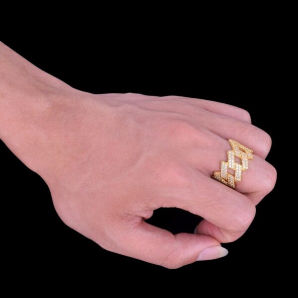 Crown Miami Cuban Link Iced Out Diamond Ring
