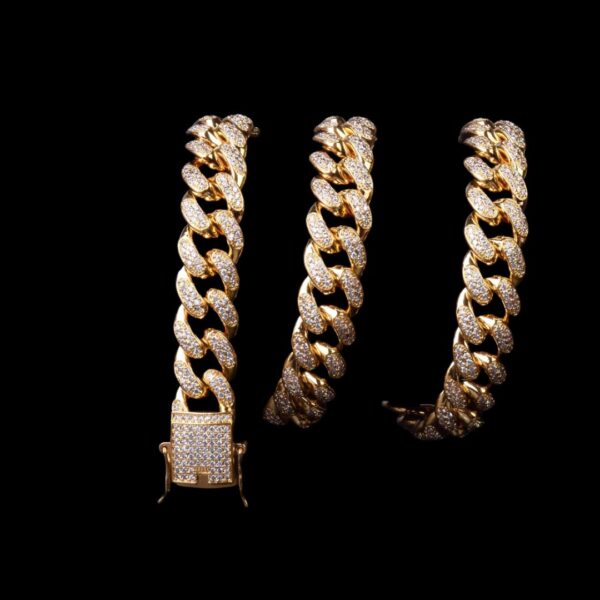 12MM Cuban Link Iced Out Diamond Necklace Chain