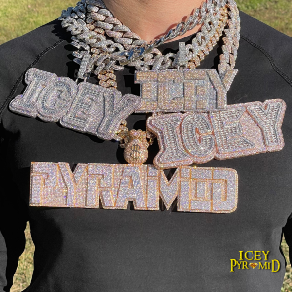 Drip Hard Style Iced Out Personalized Custom Name Necklace Pendant