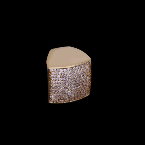 Oval Square Cubic Iced Out Diamond Ring