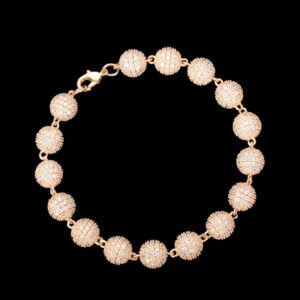 10MM Solid Round World's Tennis Iced Out Diamond Bracelet