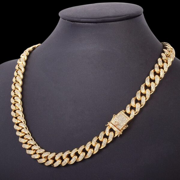 12MM Cuban Link Iced Out Diamond Necklace Chain