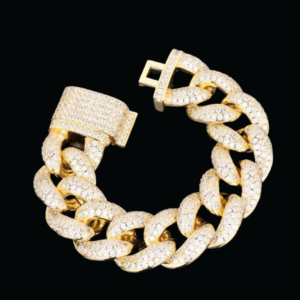23MM Chunky Miami Cuban Iced Out Diamond Bracelet