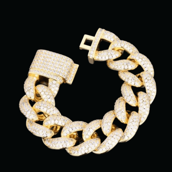 23MM Chunky Miami Cuban Iced Out Diamond Bracelet