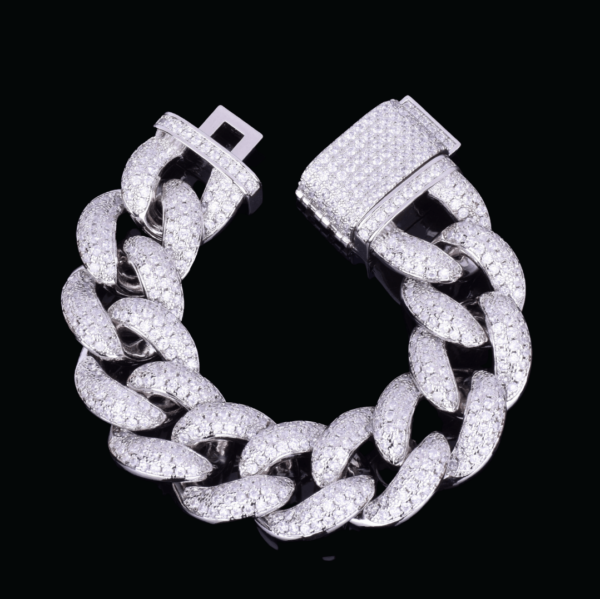 23MM Chunky Miami Cuban Iced Out Diamond Bracelet