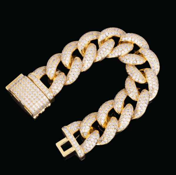 23MM Chunky Miami Cuban Iced Out Diamond Bracelet