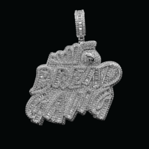 Bread Gang Iced Out Letter Diamond Pendant Necklace