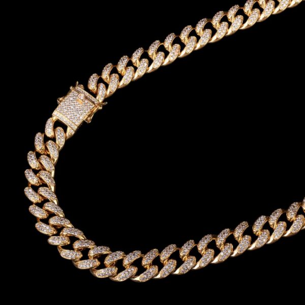 12MM Cuban Link Iced Out Diamond Necklace Chain
