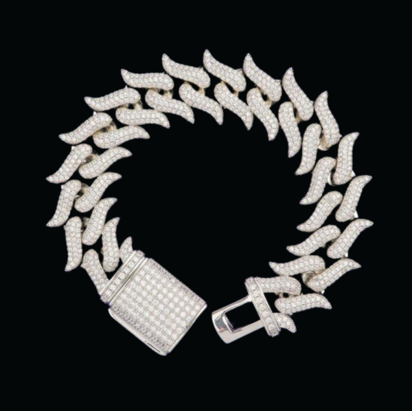 19MM Mustache Iced Out Diamond Bracelet