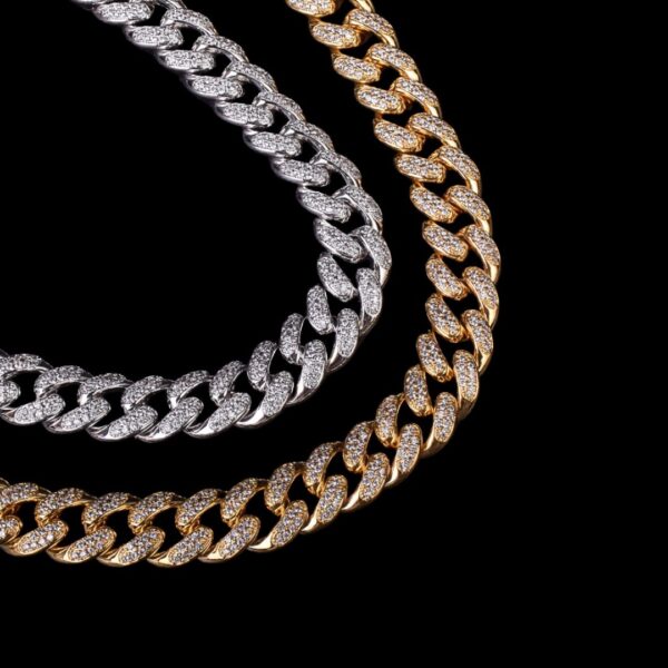 12MM Cuban Link Iced Out Diamond Necklace Chain