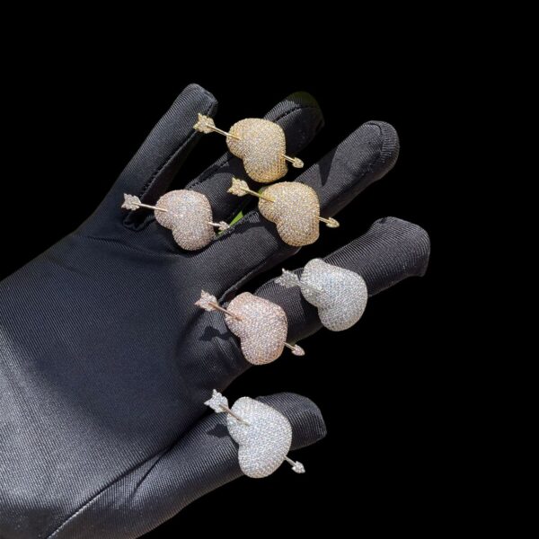 Arrow Heart Edition Iced Out Diamond Ring