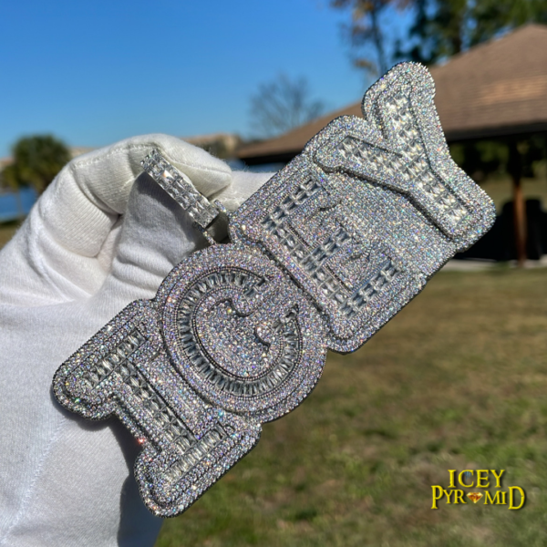 Drip Hard Style Iced Out Personalized Custom Name Necklace Pendant