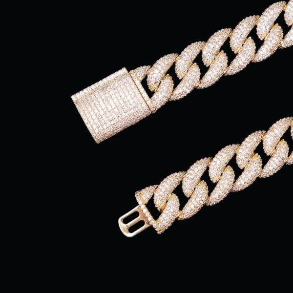 15MM Miami Drip Cuban Link Iced Out Diamond Necklace Chain