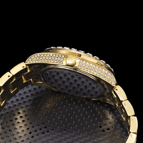 Double Diamond Baguette Numerals Iced Out Diamond Watch