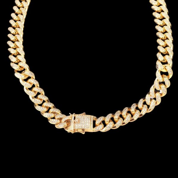 12MM Cuban Link Iced Out Diamond Necklace Chain