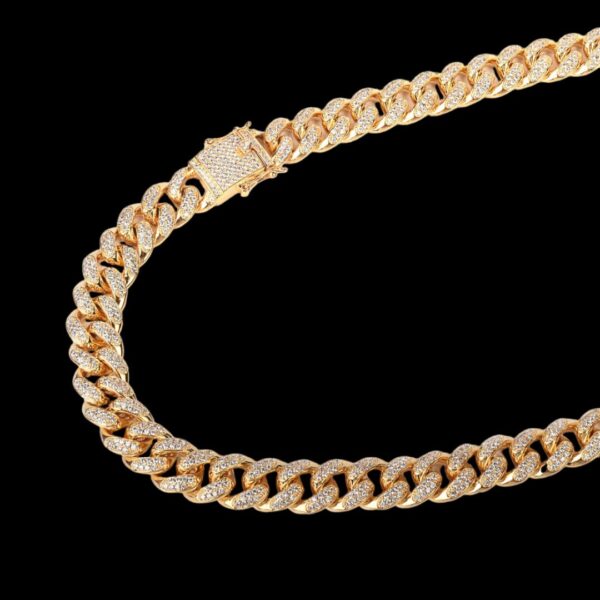 12MM Cuban Link Iced Out Diamond Necklace Chain