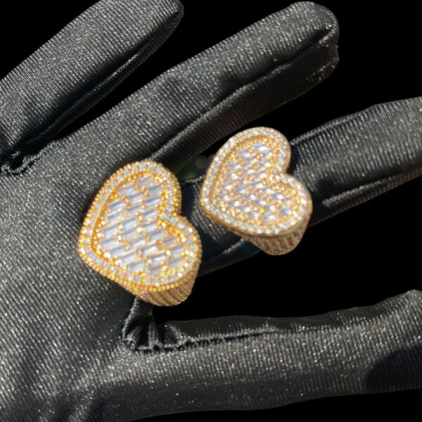 Heart Iced Out Tennis Diamond Ring