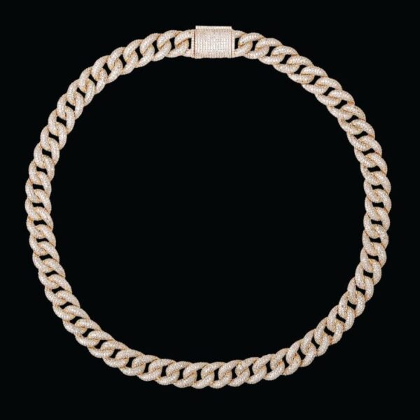 15MM Miami Drip Cuban Link Iced Out Diamond Necklace Chain
