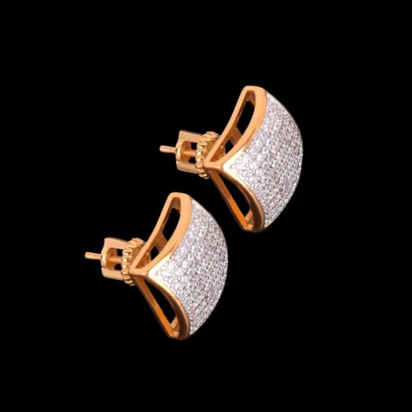 12MM Umbrella Iced Out Diamond Stud Earrings