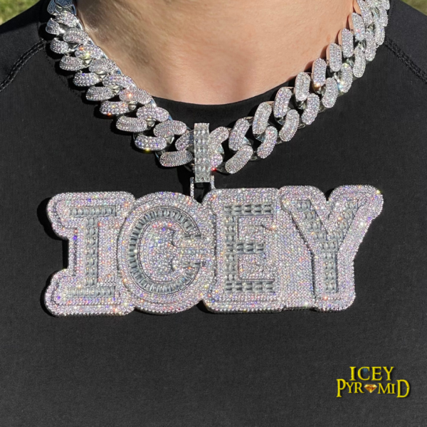 Drip Hard Style Iced Out Personalized Custom Name Necklace Pendant