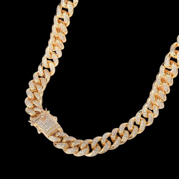 12MM Cuban Link Iced Out Diamond Necklace Chain
