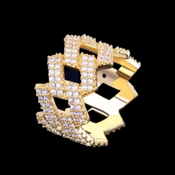 Crown Miami Cuban Link Iced Out Diamond Ring