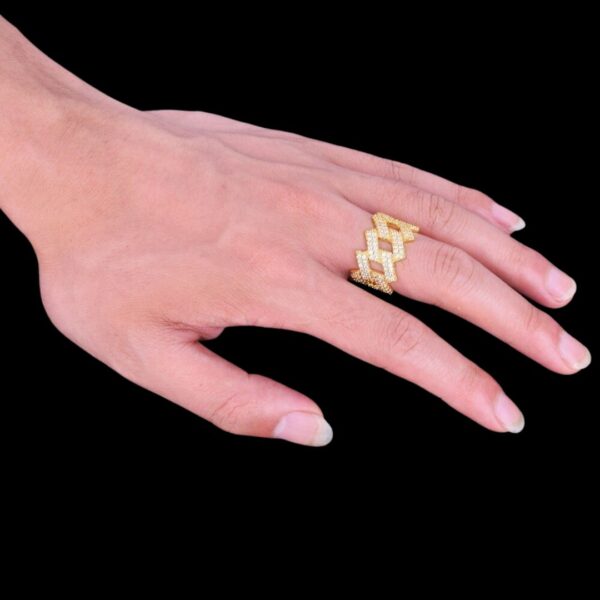 Crown Miami Cuban Link Iced Out Diamond Ring