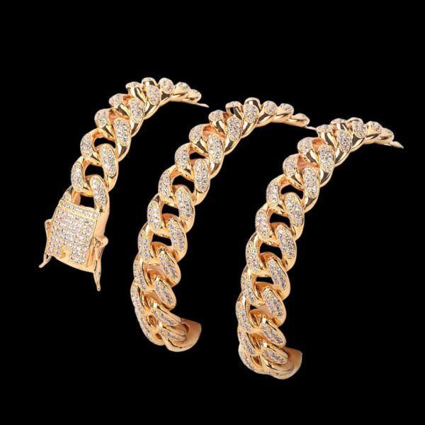 12MM Cuban Link Iced Out Diamond Necklace Chain