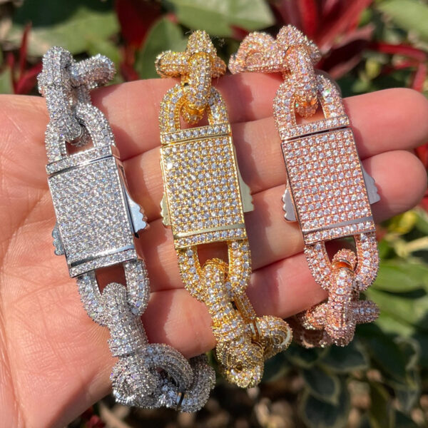 11MM Cuban Box Link Iced Out Diamond Bracelet