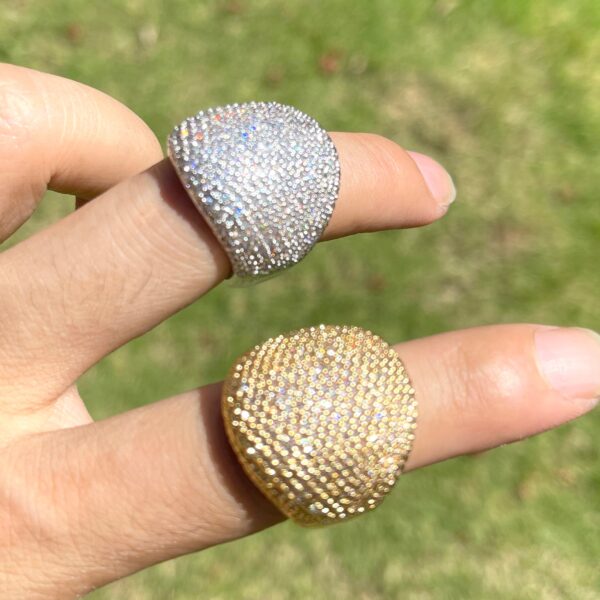 NEW | Bold Round Iced Out Diamond Ring