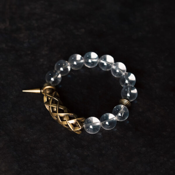 Timeless Clarity Brass Quartz Bracelet – A Fusion of Strength Serenity
