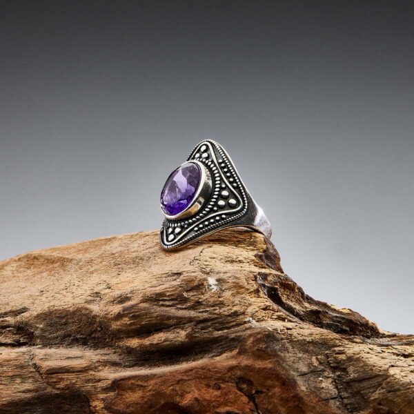 Spiritual Energy Amethyst Sterling Silver Rings